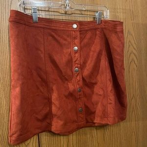 No Boundaries Button Mini Skirt